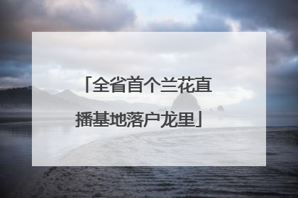 全省首个兰花直播基地落户龙里