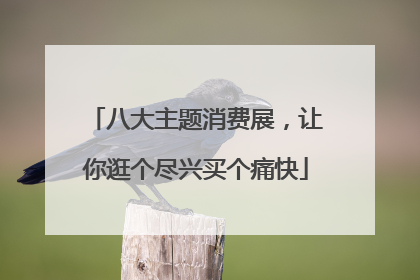 八大主题消费展，让你逛个尽兴买个痛快