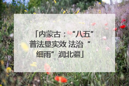 内蒙古：“八五”普法显实效 法治“细雨”润北疆