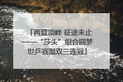 再登顶峰 征途未止——“莎头”组合圆梦世乒赛混双三连冠