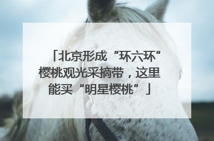 北京形成“环六环”樱桃观光采摘带，这里能买“明星樱桃”