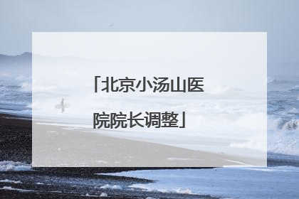 北京小汤山医院院长调整