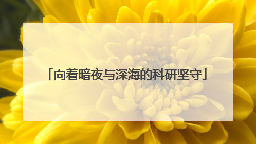 向着暗夜与深海的科研坚守