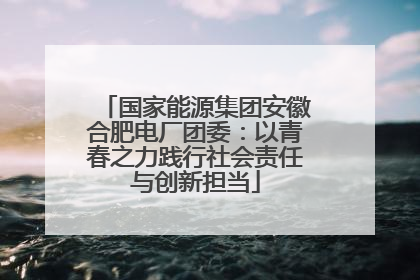 国家能源集团安徽合肥电厂团委：以青春之力践行社会责任与创新担当