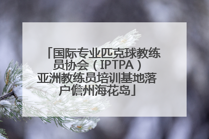 国际专业匹克球教练员协会（IPTPA）亚洲教练员培训基地落户儋州海花岛