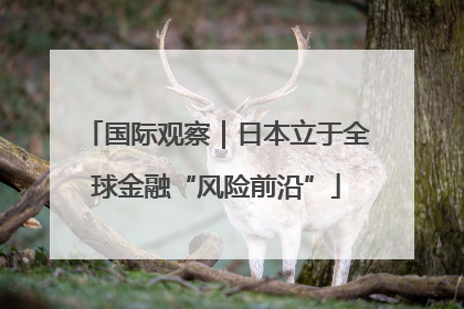 国际观察｜日本立于全球金融“风险前沿”