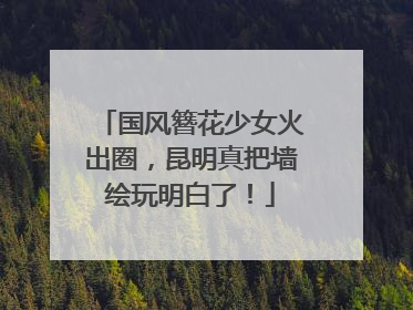 国风簪花少女火出圈，昆明真把墙绘玩明白了！