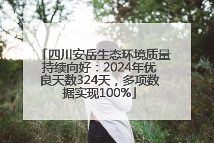 四川安岳生态环境质量持续向好：2024年优良天数324天，多项数据实现100%