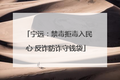 宁远：禁毒拒毒入民心 反诈防诈守钱袋