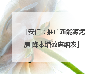 安仁：推广新能源烤房 降本增效惠烟农