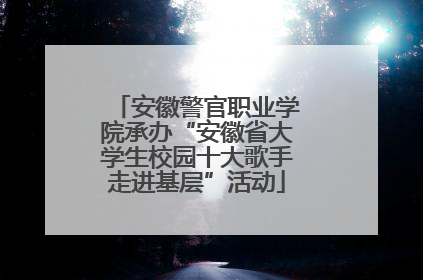 安徽警官职业学院承办“安徽省大学生校园十大歌手走进基层”活动