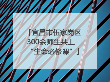 宜昌市伍家岗区300余师生共上“生命必修课”