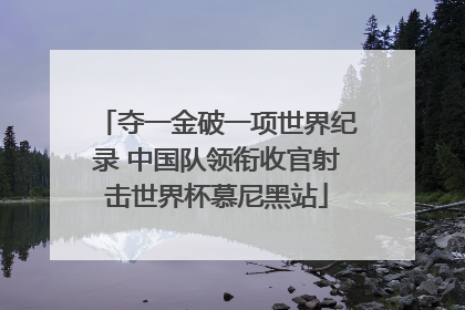 夺一金破一项世界纪录 中国队领衔收官射击世界杯慕尼黑站