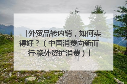 外贸品转内销，如何卖得好？（中国消费向新而行·稳外贸扩消费）