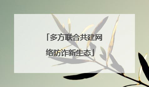 多方联合共建网络防诈新生态