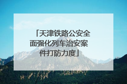 天津铁路公安全面强化列车治安案件打防力度