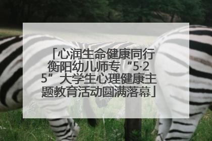 心润生命健康同行 衡阳幼儿师专“5·25”大学生心理健康主题教育活动圆满落幕