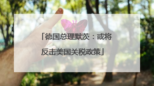 德国总理默茨：或将反击美国关税政策
