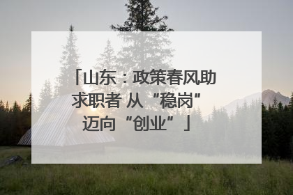 山东：政策春风助求职者 从“稳岗”迈向“创业”