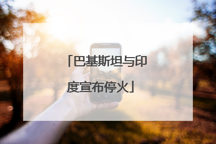 巴基斯坦与印度宣布停火