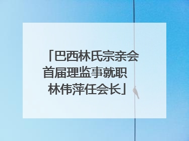 巴西林氏宗亲会首届理监事就职 林伟萍任会长
