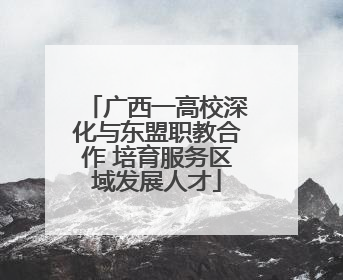 广西一高校深化与东盟职教合作 培育服务区域发展人才