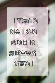 平潭在海创会上签约两项目 抢滩低空经济新蓝海