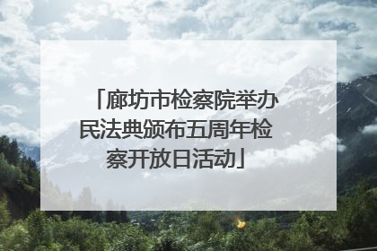 廊坊市检察院举办民法典颁布五周年检察开放日活动