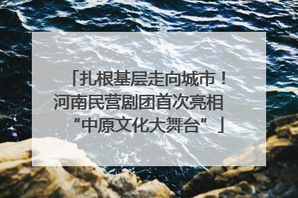 扎根基层走向城市！河南民营剧团首次亮相“中原文化大舞台”