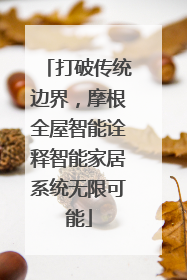 打破传统边界，摩根全屋智能诠释智能家居系统无限可能