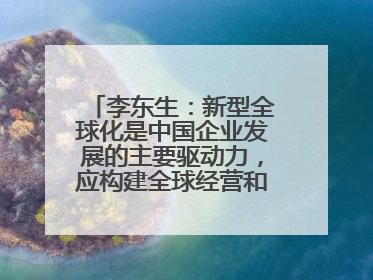 李东生：新型全球化是中国企业发展的主要驱动力，应构建全球经营和供应链体系