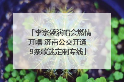 李宗盛演唱会燃情开唱 济南公交开通9条歌迷定制专线