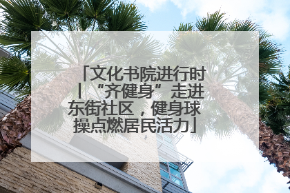 文化书院进行时丨“齐健身”走进东街社区，健身球操点燃居民活力