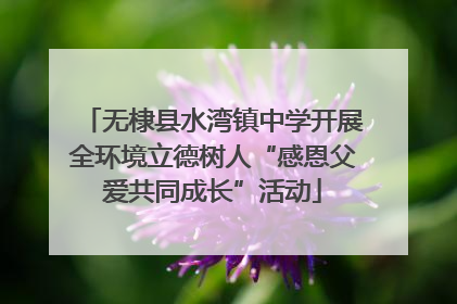 无棣县水湾镇中学开展全环境立德树人“感恩父爱共同成长”活动