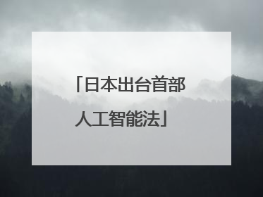 日本出台首部人工智能法