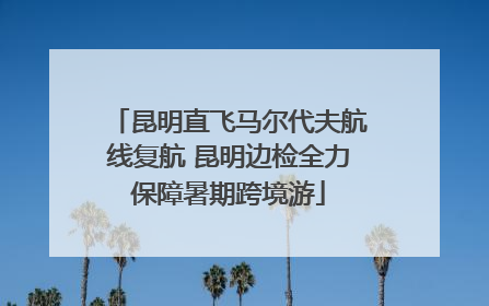 昆明直飞马尔代夫航线复航 昆明边检全力保障暑期跨境游