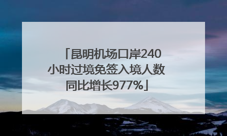 昆明机场口岸240小时过境免签入境人数同比增长977%