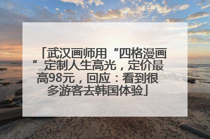 武汉画师用“四格漫画”定制人生高光，定价最高98元，回应：看到很多游客去韩国体验