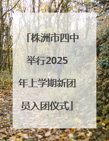株洲市四中举行2025年上学期新团员入团仪式