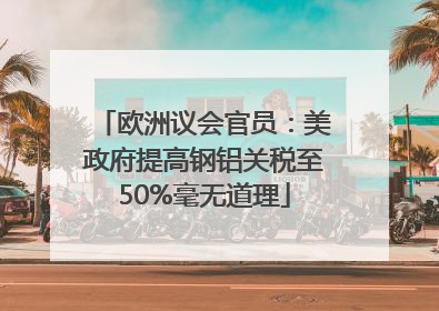 欧洲议会官员：美政府提高钢铝关税至50%毫无道理