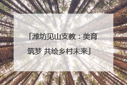 潍坊见山支教：美育筑梦 共绘乡村未来