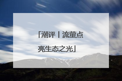 潮评丨流萤点亮生态之光