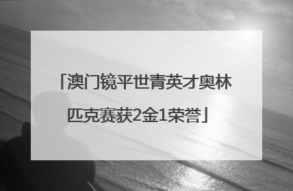 澳门镜平世青英才奥林匹克赛获2金1荣誉