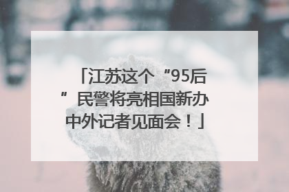 江苏这个“95后”民警将亮相国新办中外记者见面会！
