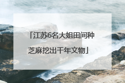 江苏6名大姐田间种芝麻挖出千年文物