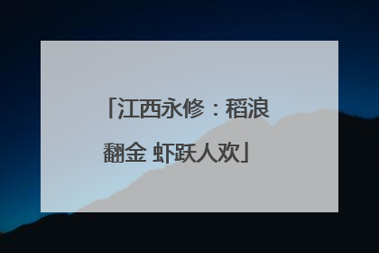 江西永修：稻浪翻金 虾跃人欢