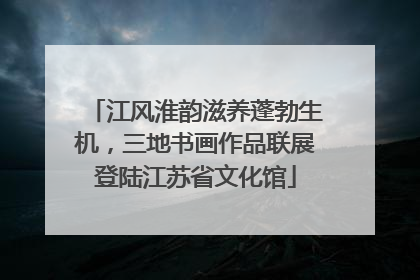 江风淮韵滋养蓬勃生机，三地书画作品联展登陆江苏省文化馆