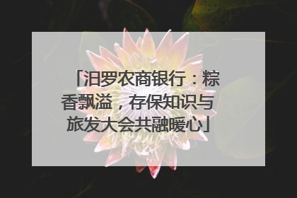 汨罗农商银行：粽香飘溢，存保知识与旅发大会共融暖心