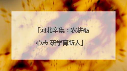 河北辛集：农耕砺心志 研学育新人