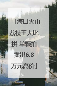 海口火山荔枝王大比拼 单颗拍卖出6.8万元高价